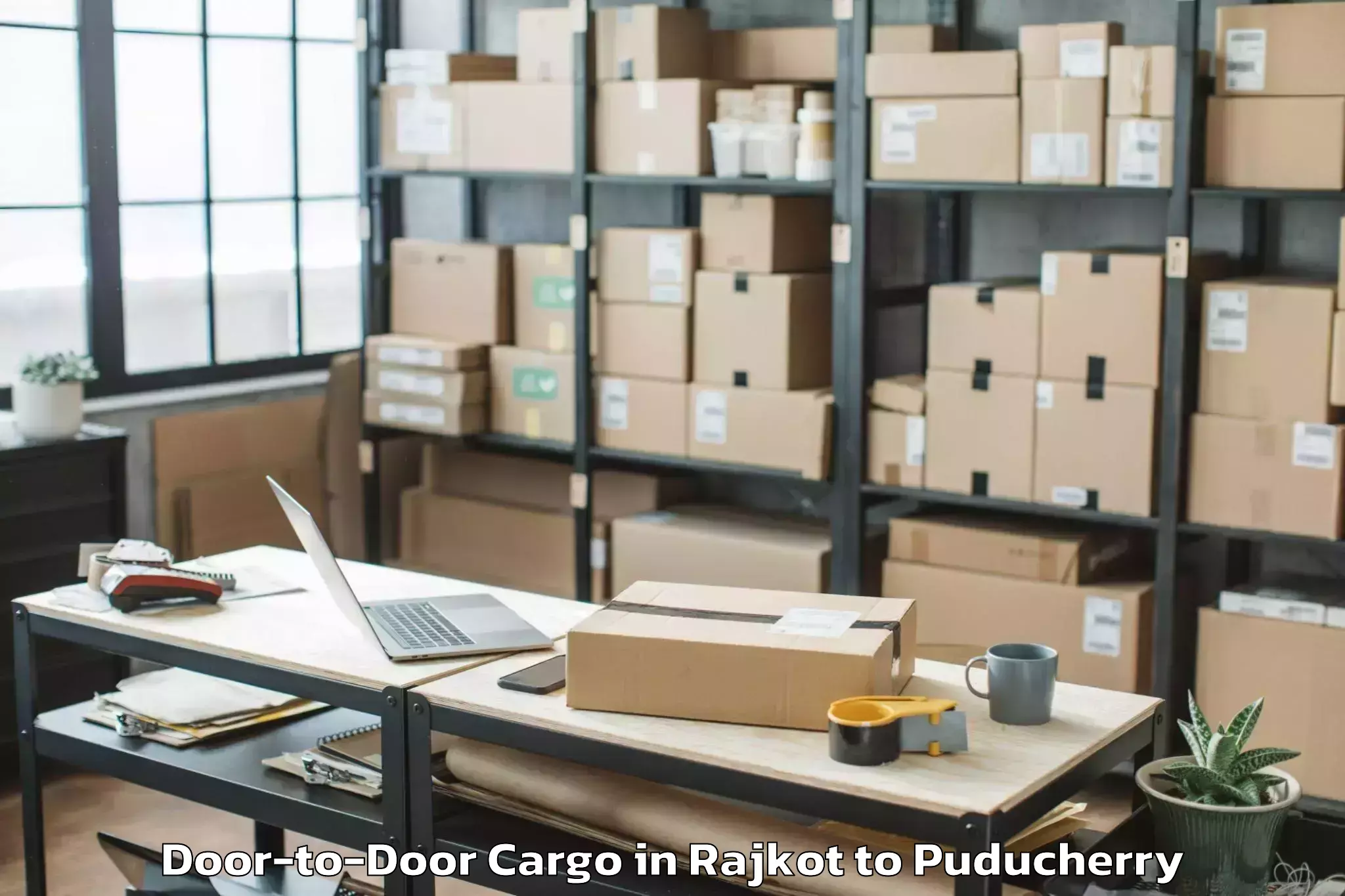 Top Rajkot to Pondicherry University Puduche Door To Door Cargo Available